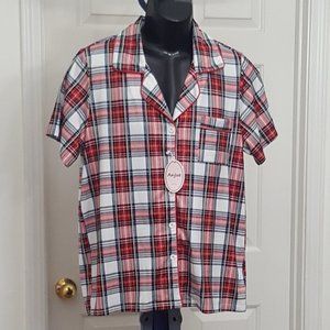 ANJUE intimates pajamas top shirt  Striped top  Size XL